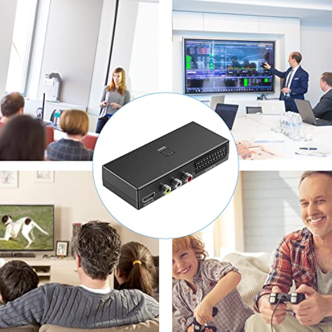 Jolof Store 3-in-1 Scart RCA HDMI to HDMI Converter Switcher | 1080P 4K