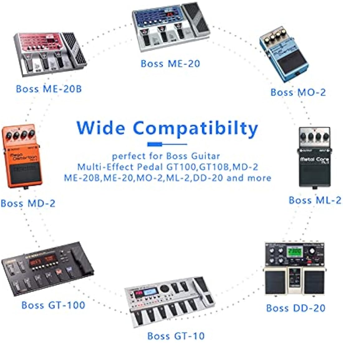 9V AC Power Supply Adapter for Boss Guitar Effect Pedals