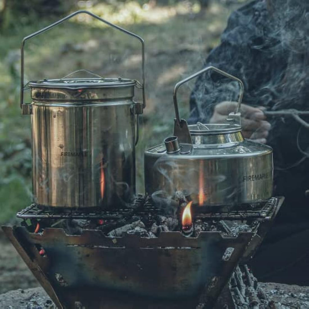 Fire-Maple 1.2L Stainless Steel Camping Pot with Steamer Basket