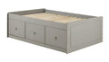 Jolof Store Corona Cabin Bed – 3ft Single Solid Wood 3-Drawer, Grey