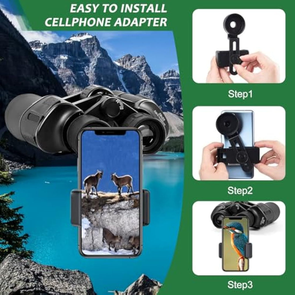 Jolof Store 20x50 High Power Binoculars | Waterproof HD BAK4 Prism Optics