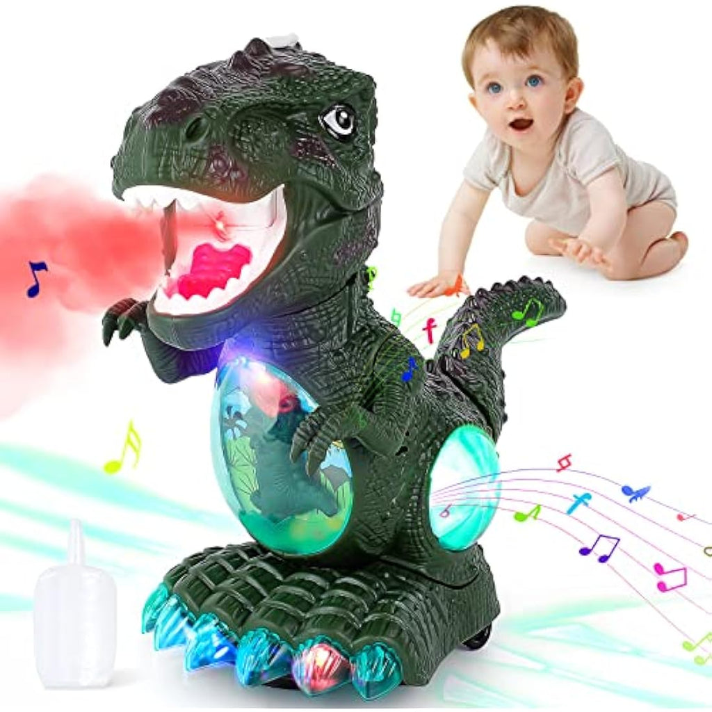 Jolof Store Walking Dinosaur Baby Toy | Musical Light Up Spray Toy