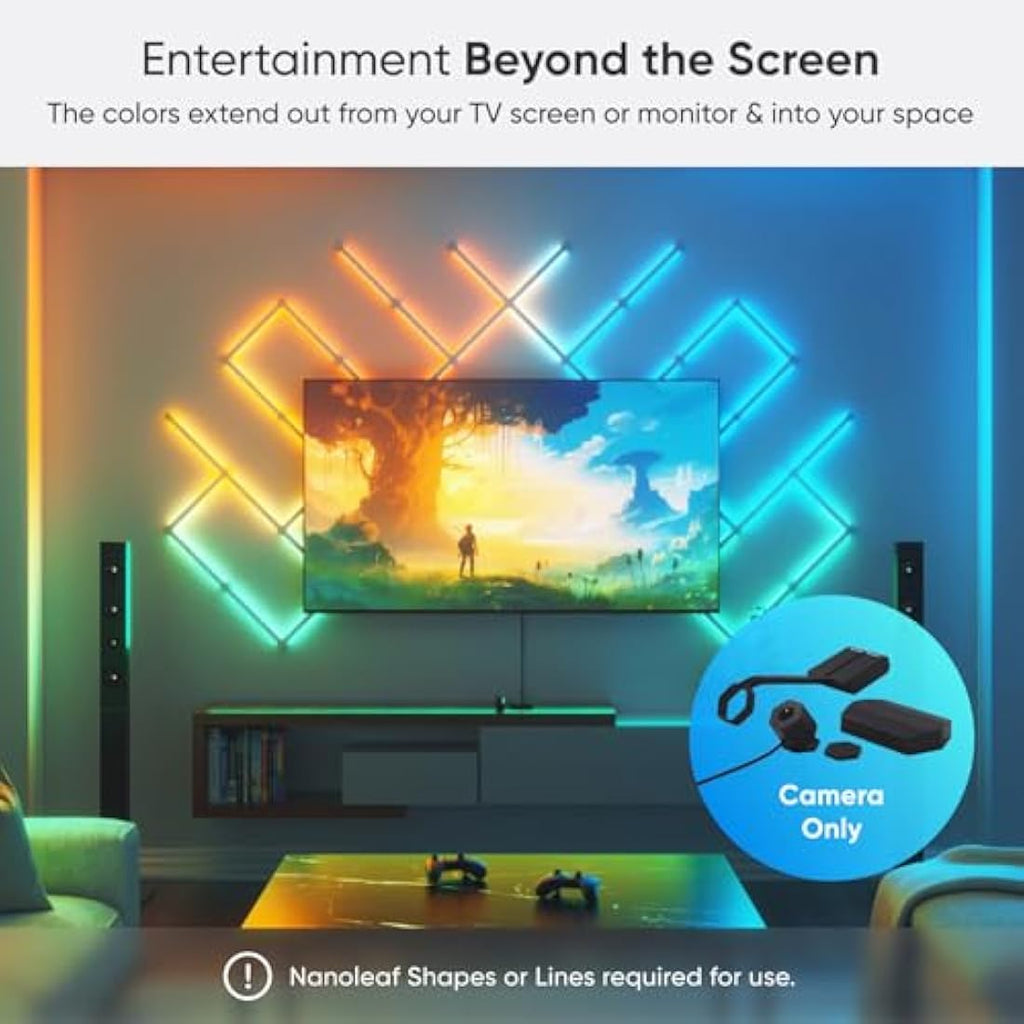 Nanoleaf 4D TV Screen Mirror Kit – Smart RGB LED Lightstrip & Camera