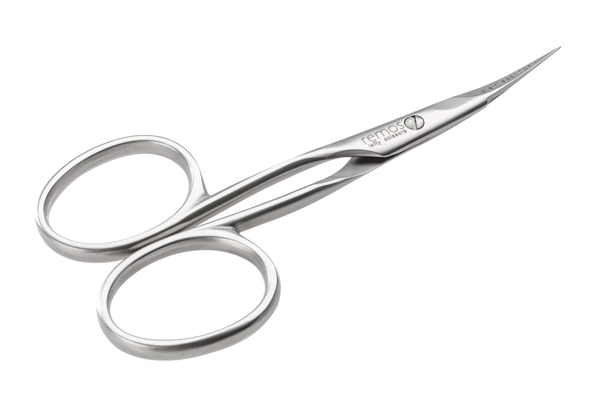 REMOS Left-Handed Cuticle Scissors | Stainless Steel INOX | 9.5 cm