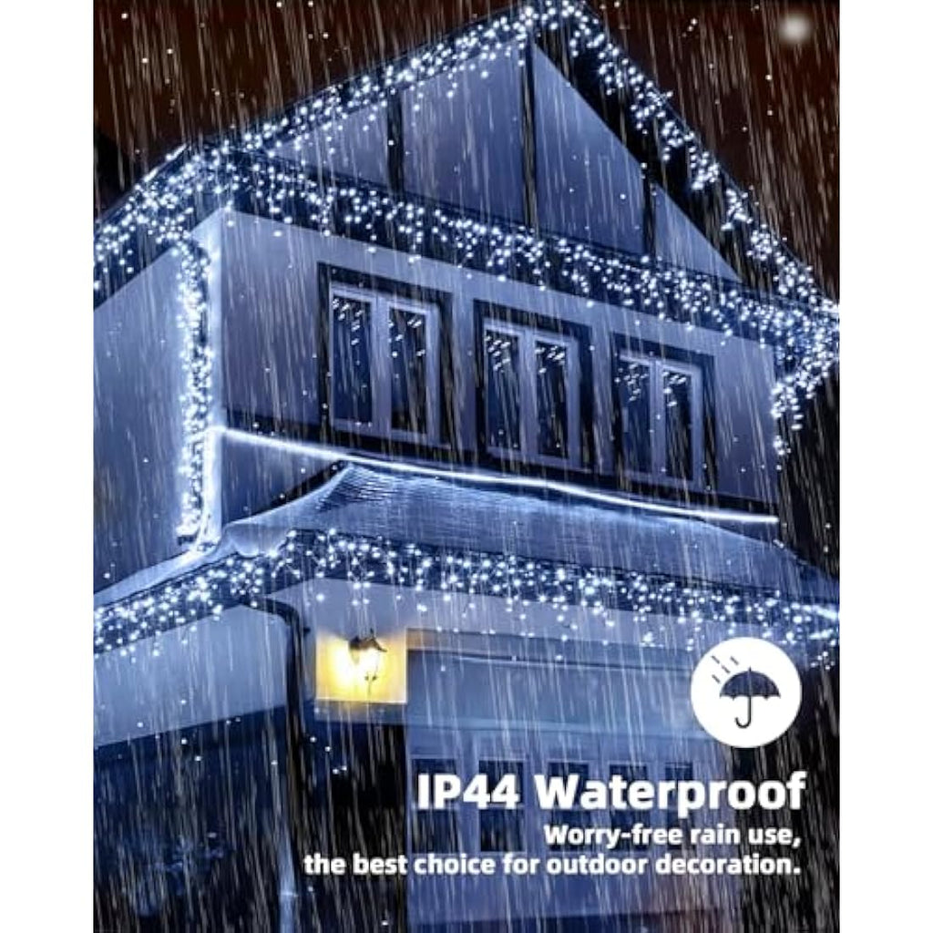 LEDYA 17M 480 LED Icicle Christmas Lights – Waterproof Outdoor Fairy Lights