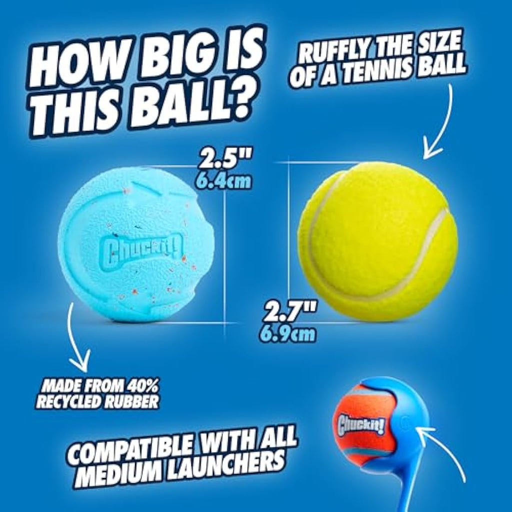 Chuckit! Rebounce Ball 2-Pack – Durable Rubber Fetch Dog Toy, Medium