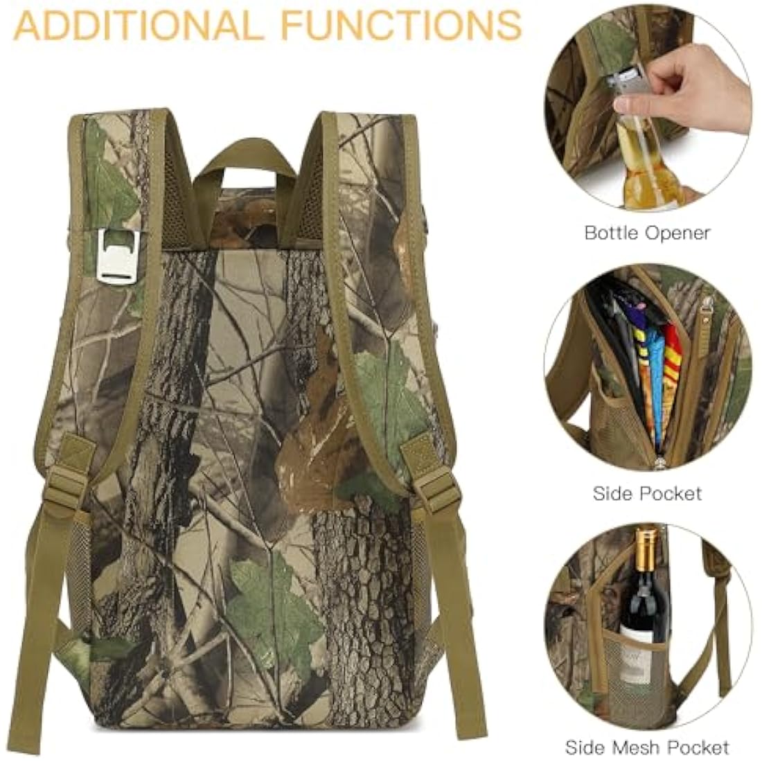 TUGUAN 30L Insulated Cooler Backpack | 36-Can Leak Proof Thermal Bag