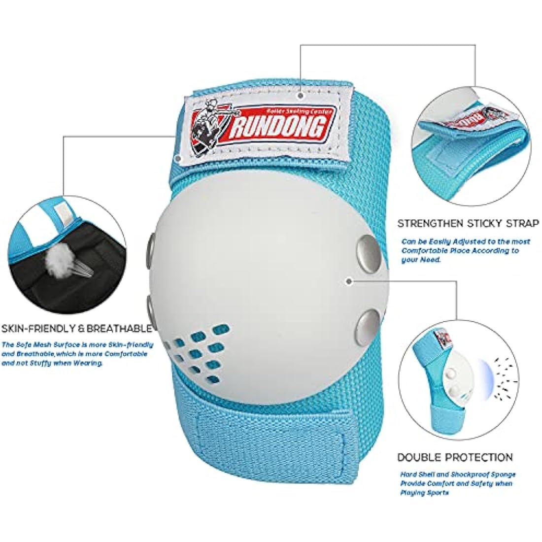 Jolof Store Kids Protective Gear Set – Knee Elbow Wrist Pads for 3-15
