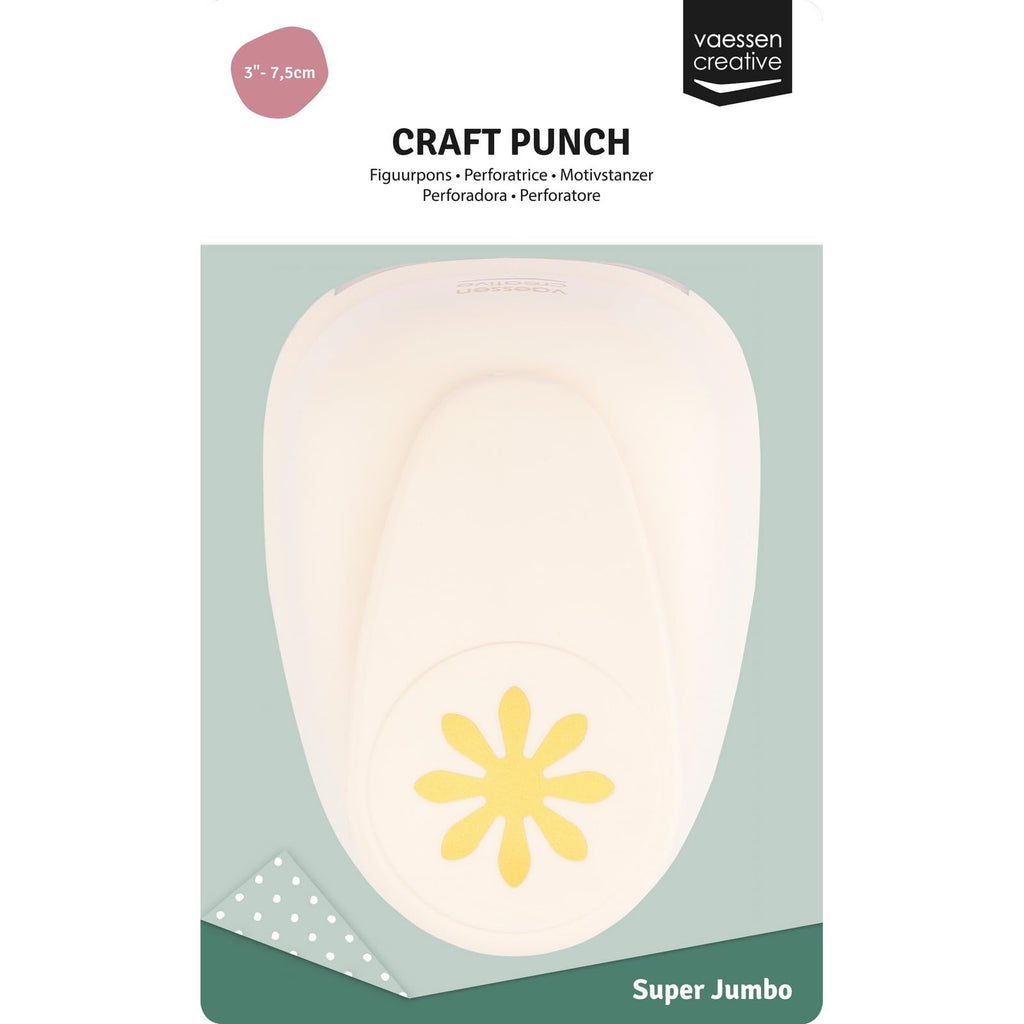 Vaessen Creative Daisy Paper Punch – 7.6cm Craft Cutter for Card Making