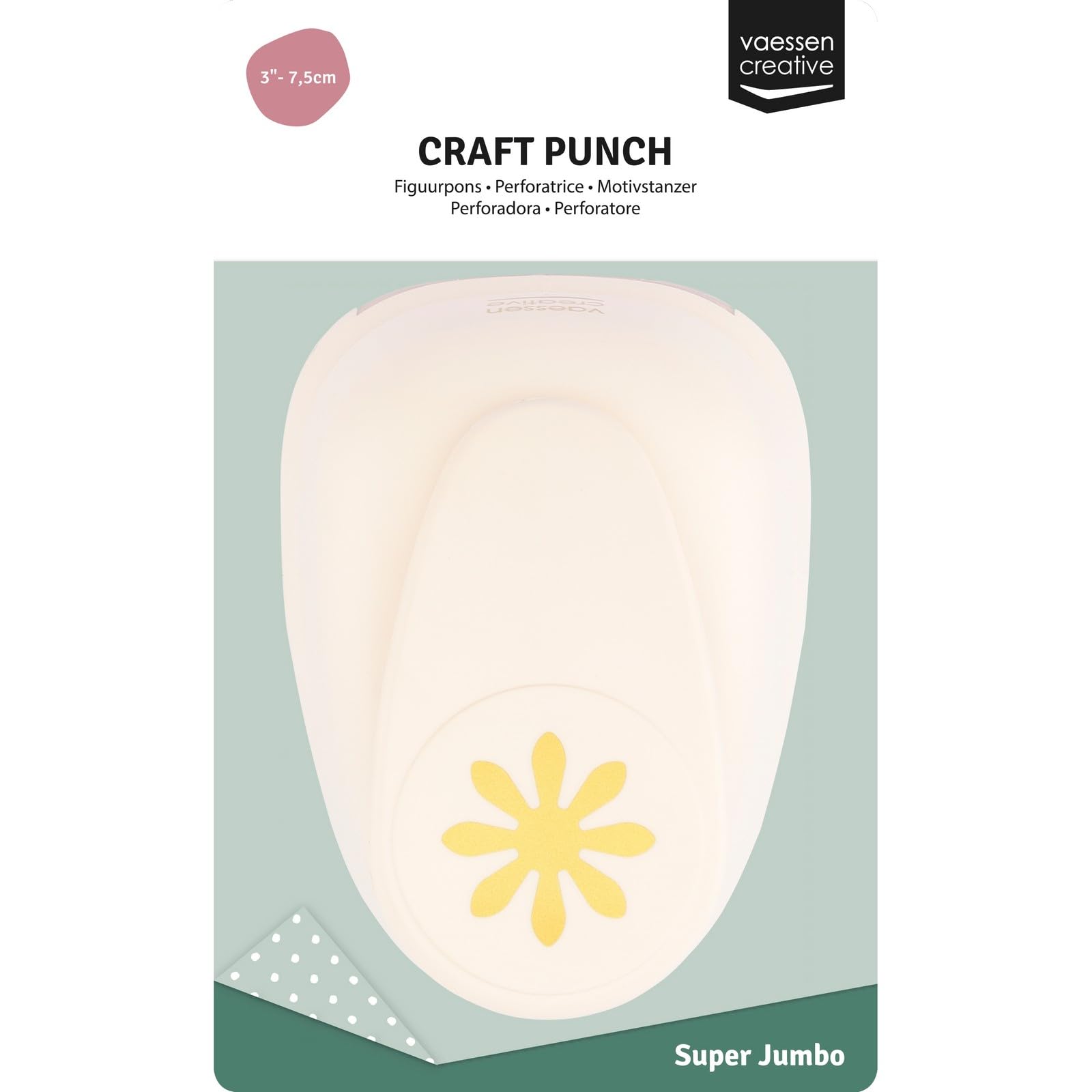 Vaessen Creative Daisy Paper Punch – 7.6cm Craft Cutter for Card Making