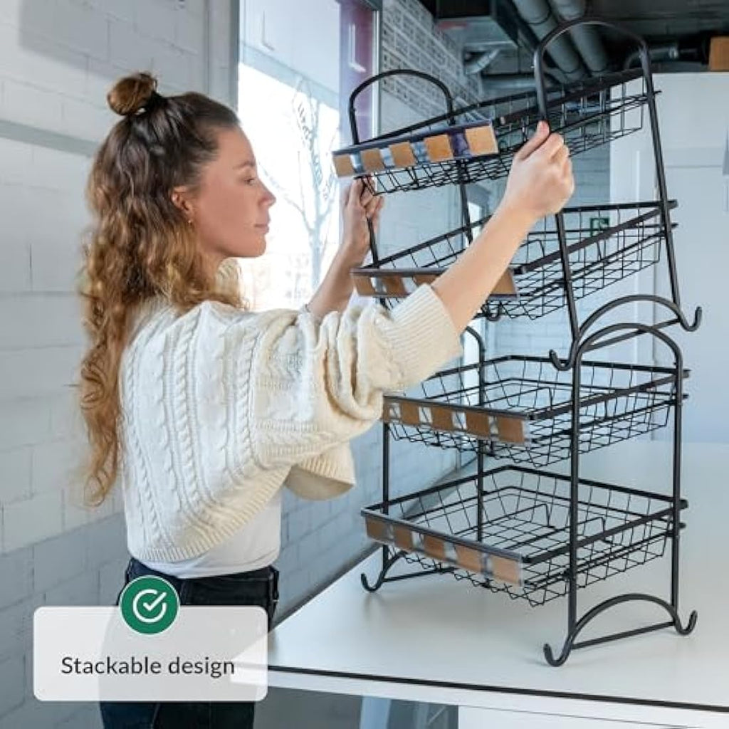 Jolof Store Stackable Candy Display Rack | 3-Tier Countertop Snack Organiser