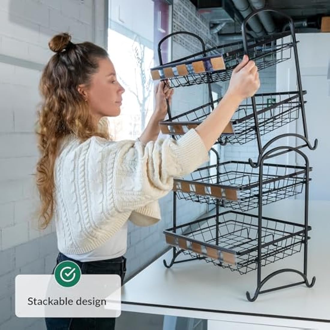 Jolof Store Stackable Candy Display Rack | 3-Tier Countertop Snack Organiser