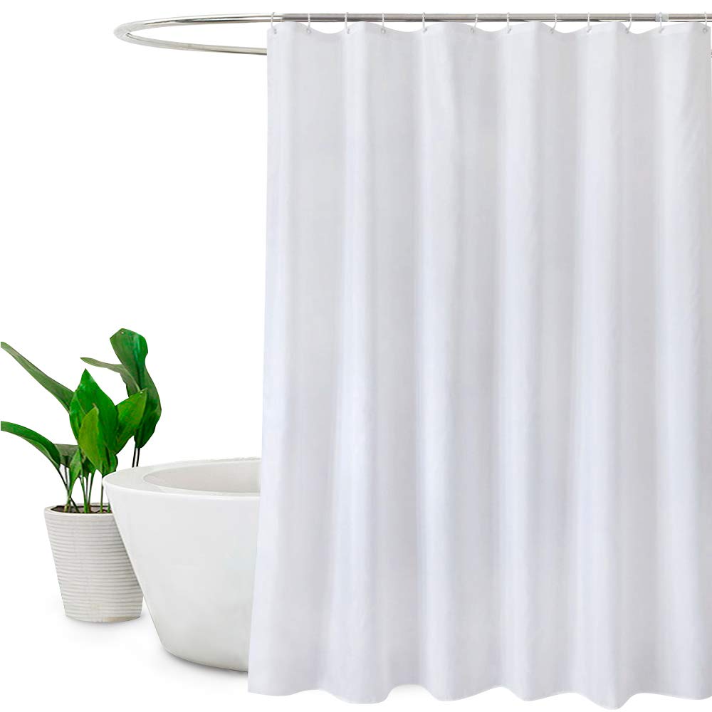 Jolof Store Extra Wide Shower Curtain | White Waterproof Fabric | 240x180cm
