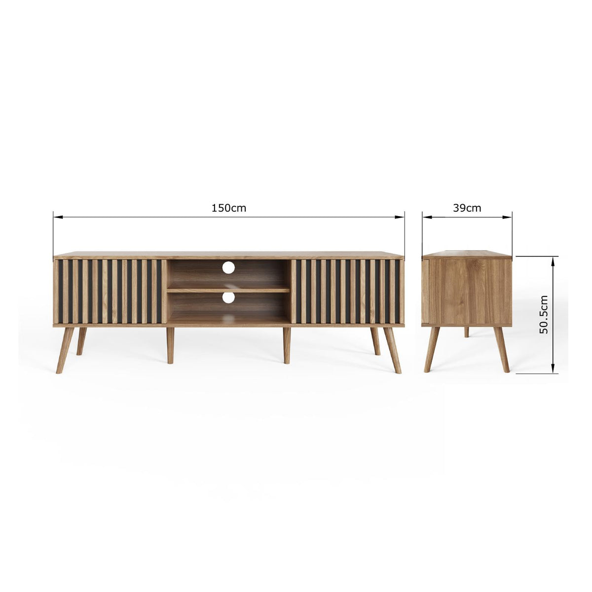 GFW Rowan TV Unit Oak - image 5
