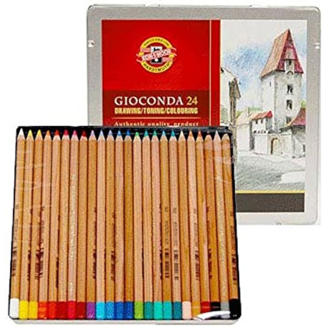 Koh-I-Noor Gioconda Soft Pastel Pencils - Professional Set of 24