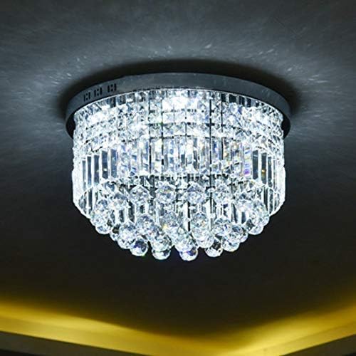 Bestier Modern Crystal Raindrop Chandelier | Flush Mount LED Ceiling Light