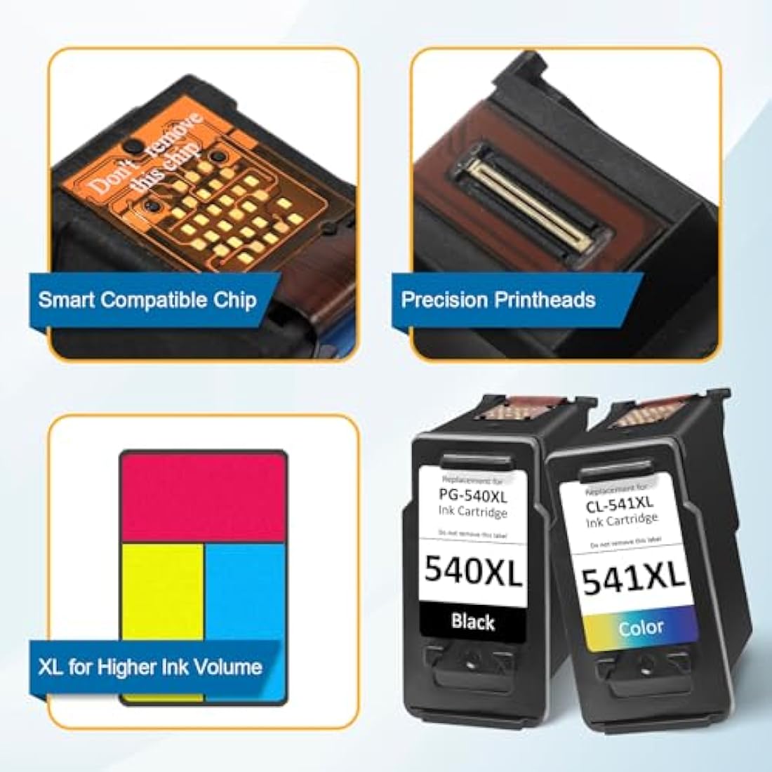 CARTRIGO 540XL 541XL Remanufactured Ink Cartridges for Canon Pixma