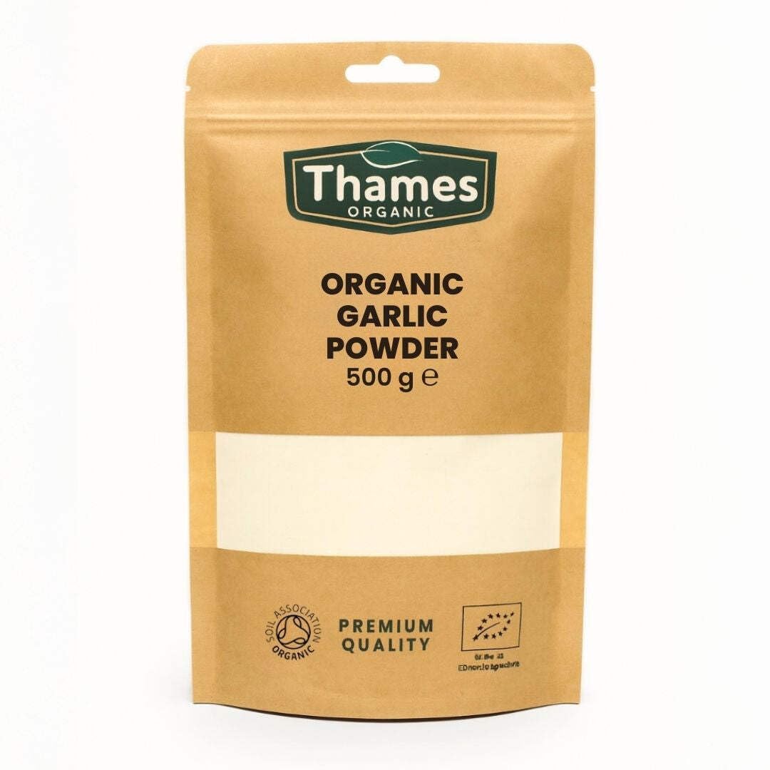 Thames Organic Garlic Powder – Non-GMO Vegan Seasoning, 500g Bag