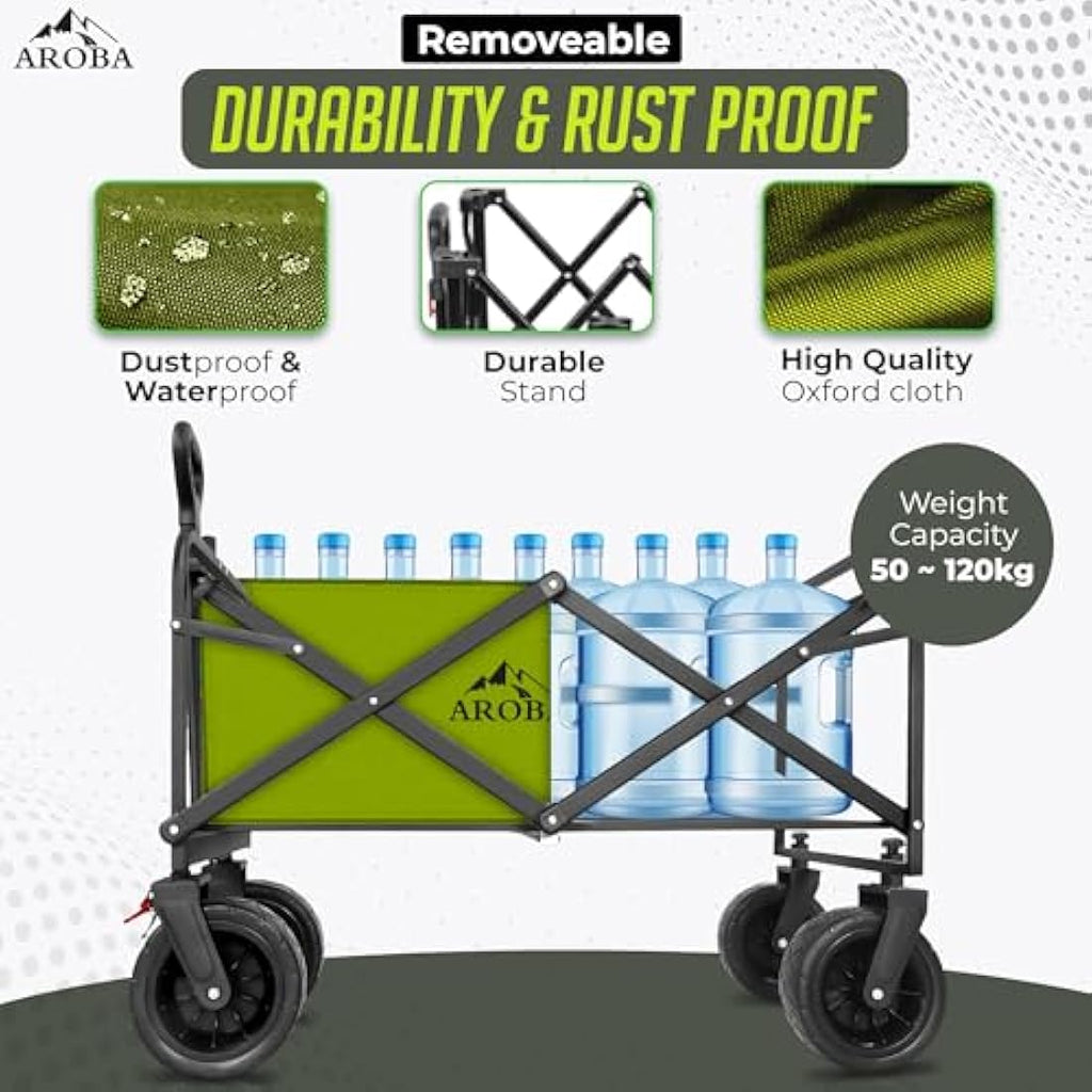 Jolof Store Heavy Duty Folding Festival Trolley - 300L All-Terrain Wagon