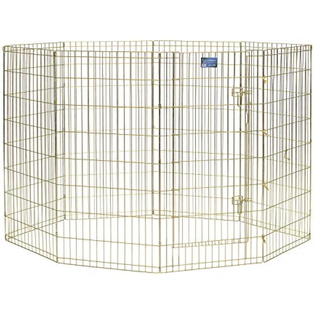 MidWest Homes Folding Metal Dog Exercise Pen | 122cm Tall Gold Zinc