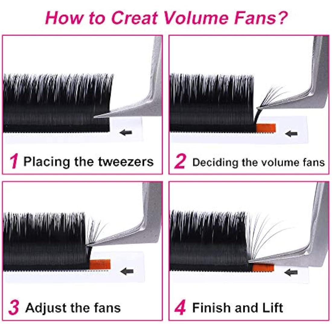 Fadlash Easy Fan Lashes | D Curl 0.07mm Mixed Tray Russian Extensions