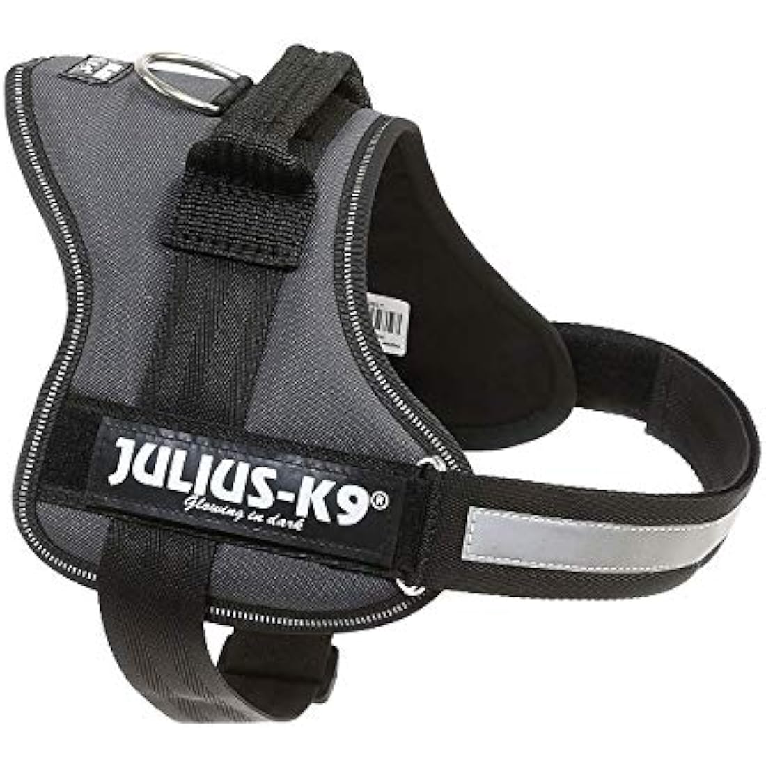 Julius-K9 Powerharness | Durable Reflective Dog Harness - Anthracite, M/0