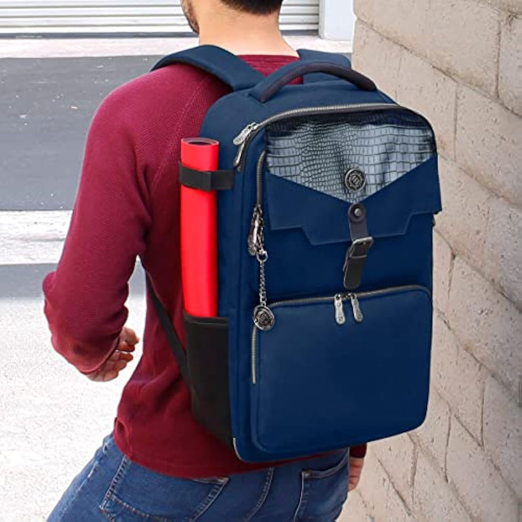 Jolof Store MTG Backpack - TCG Card Storage & Deck Box Case - Dragon Blue