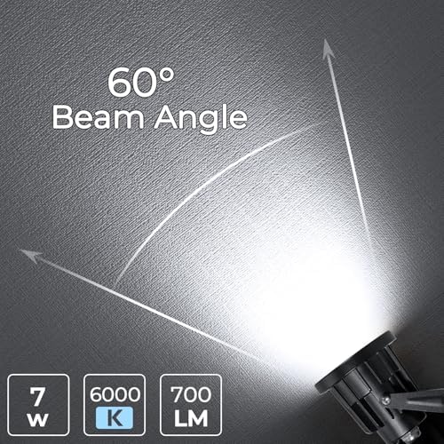 Milpoel 7W COB LED Clip on Spot Lights | IP66 Waterproof - 2 Pack