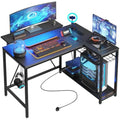 L-Shaped Gaming Desk – Carbon Fiber Corner Desk with RGB LED
