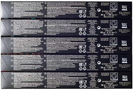 Nespresso World Explorations Lungo Coffee Pods - 50 Capsule Variety Pack