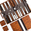 Jolof Store RENO 15 Inch Leather Backgammon Set – Portable Board Game