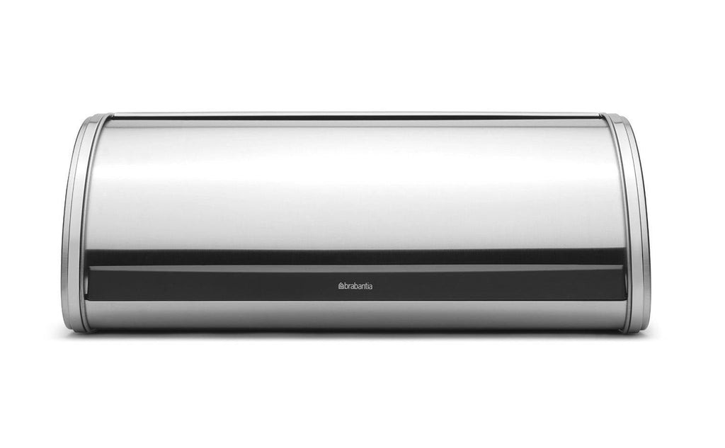 Brabantia Roll Top Bread Bin – Matt Steel Space Saving Kitchen Storage