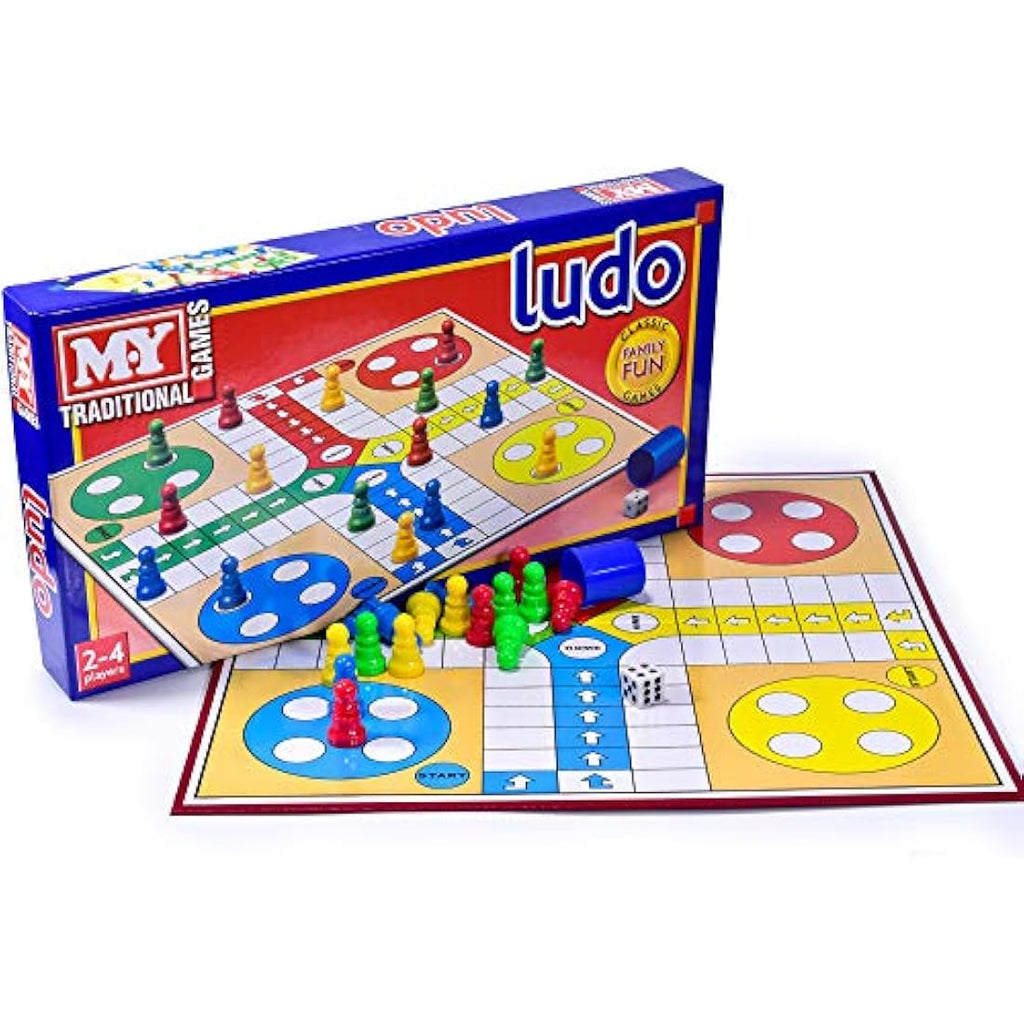 KandyToys M.Y Ludo Board Game – Classic Family Strategy Set for 2-4 Players
