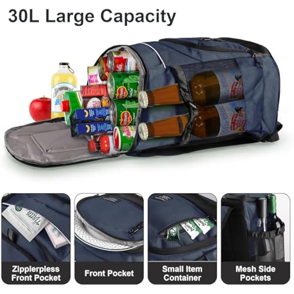 Outplea 30L Insulated Cooler Backpack – 36 Can Leak Proof Soft Bag