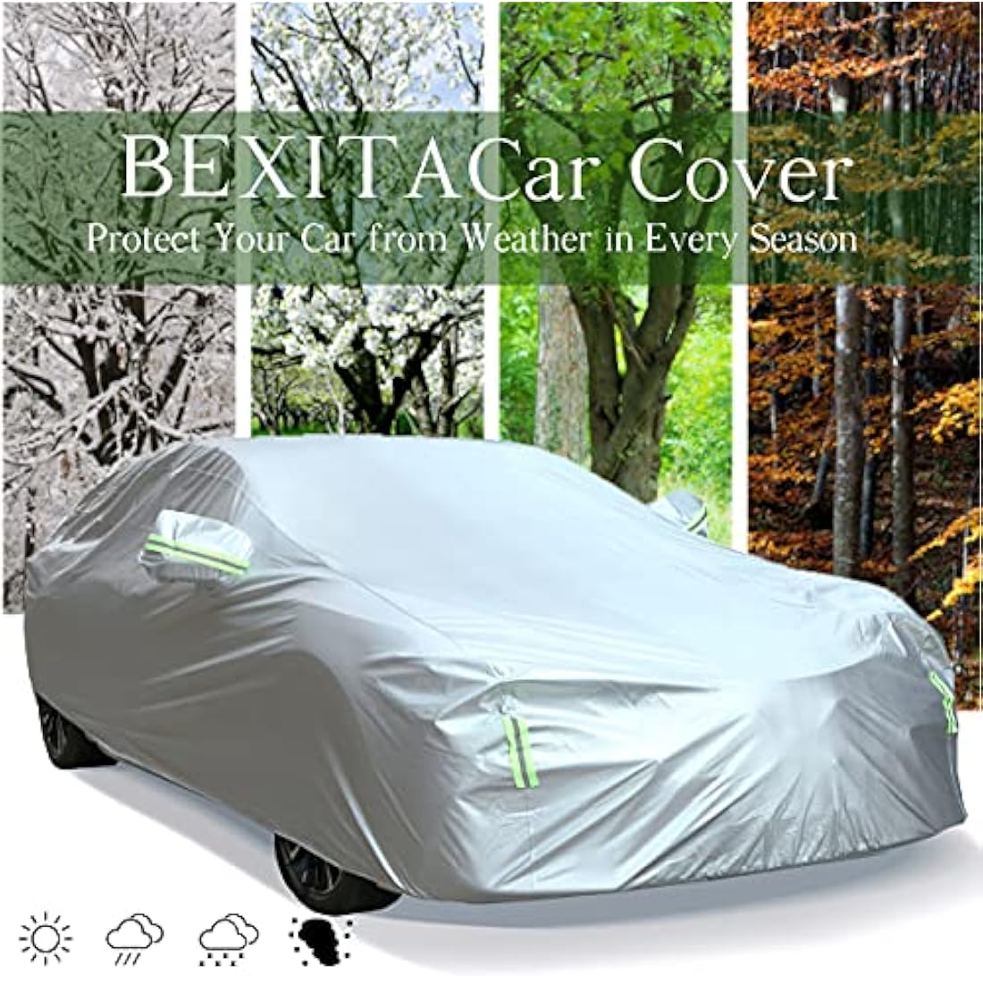 BEXITA Waterproof Car Cover | All Weather UV Protection - Saloon Size XL