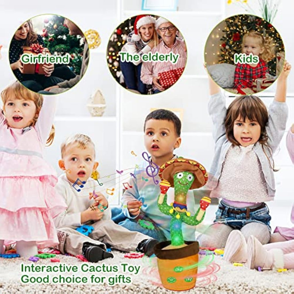 HICAS Dancing Talking Cactus Toy – 120 Songs & Voice Recorder Plush