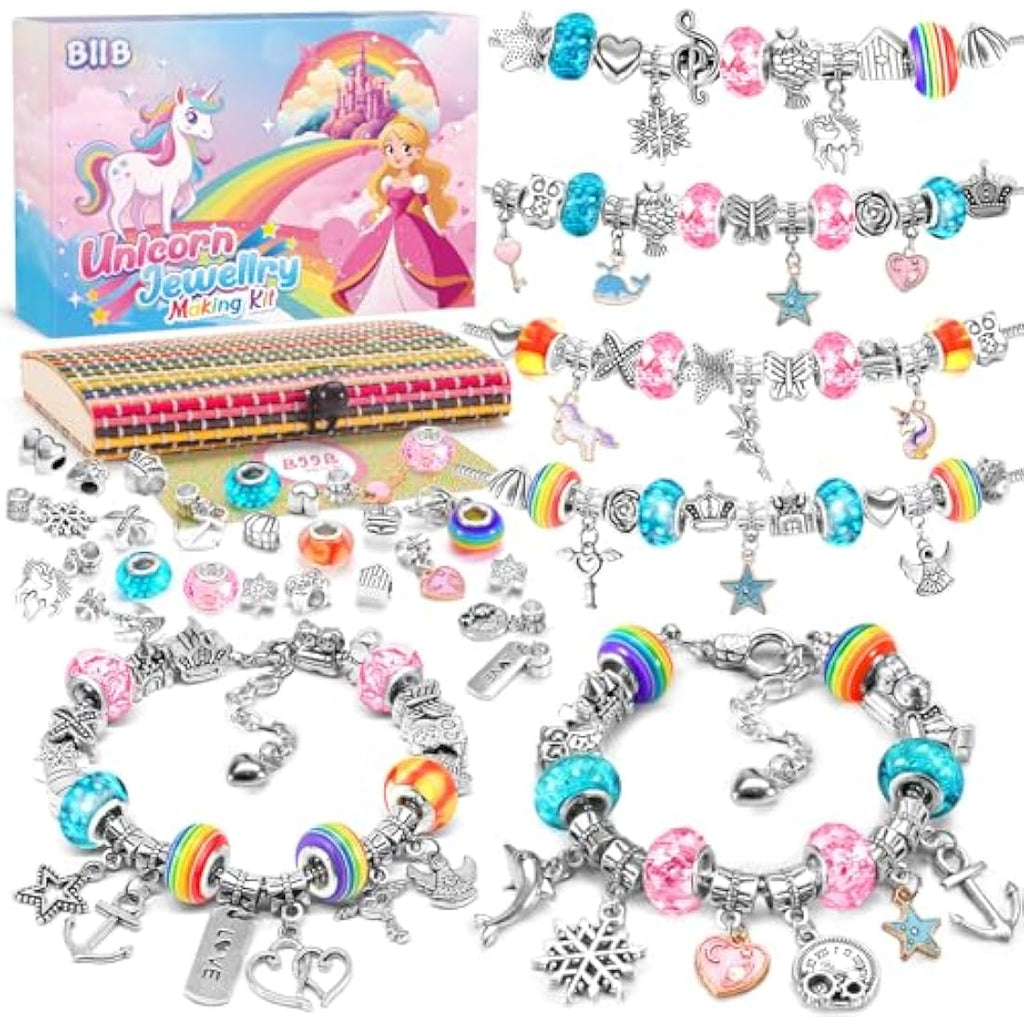 BIIB Unicorn Bracelet Making Kit – DIY Jewelry Arts and Crafts for Girls