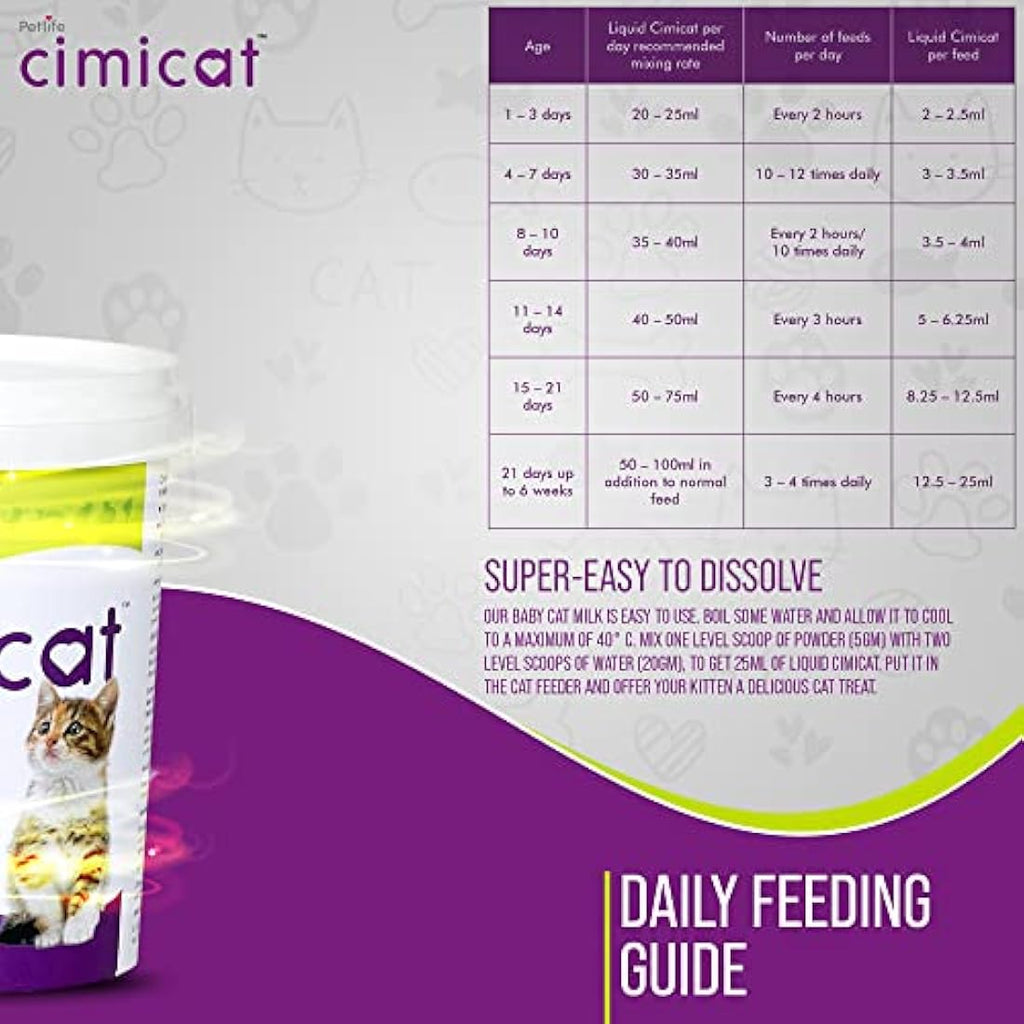 Petlife Cimicat Milk Substitute for Kittens and Cats with Taurine - 250g