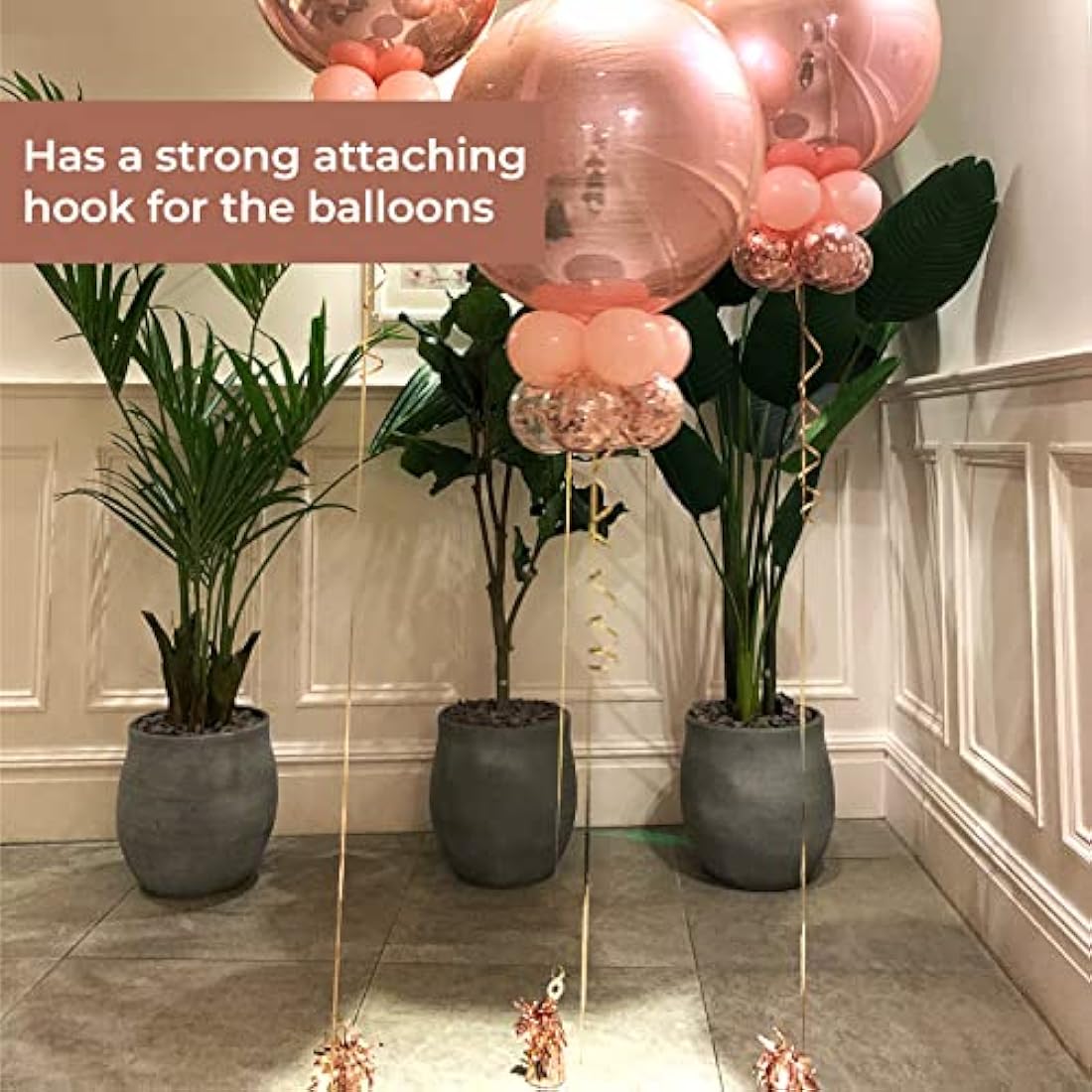 Jolof Store Rose Gold Balloon Weights - 24 Pack Heavy Foil Centerpieces