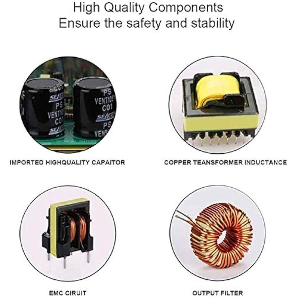 inShareplus 12V 37.5A 450W DC Regulated Switching Power Supply Transformer