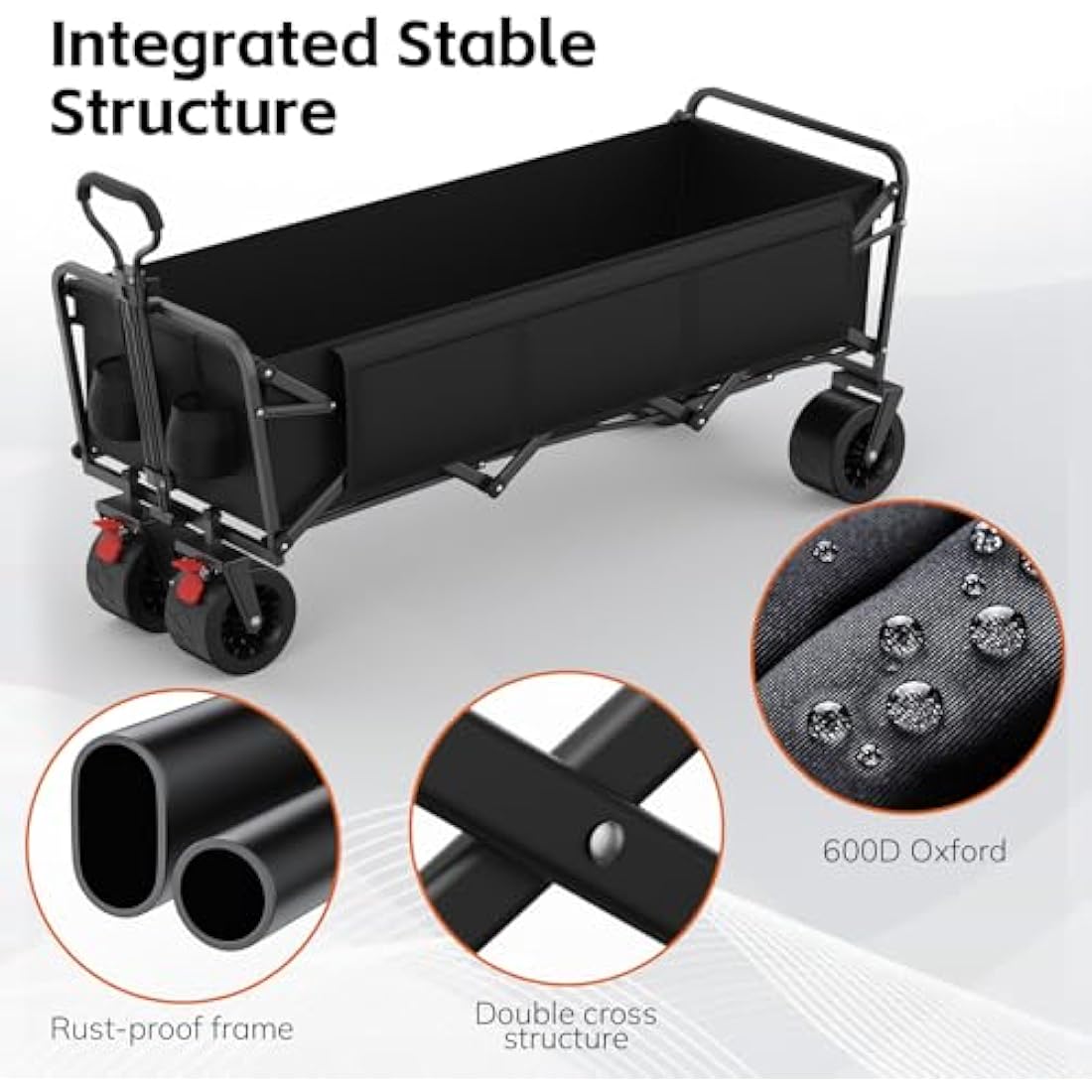 Morpilot Folding Camping Trolley | Heavy-Duty 330lbs All-Terrain Wagon