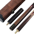 CUESOUL 57" 3/4 Jointed Rosewood Snooker Cue Set with Case | 9.5mm Tip