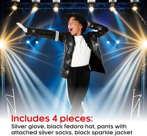 Kids 80s Popstar Costume – Retro Disco Outfit for Boys