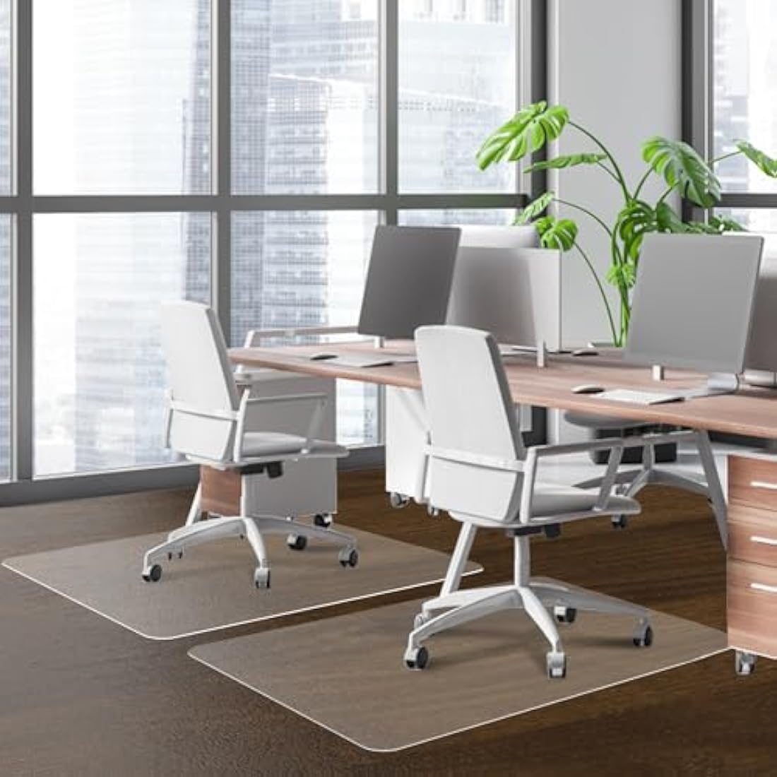SHAREWIN Office Chair Mat for Hardwood Floors | 120x90cm PVC Protector