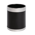 Bolero Mitre Black Leather Effect Waste Paper Bin - 10.2L Steel
