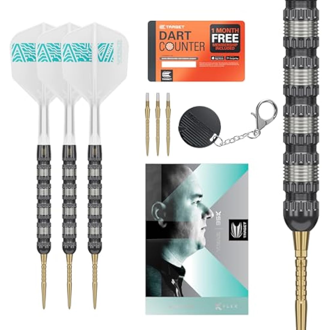 Target Darts Rob Cross 95K Steel Tip Darts – 95% Tungsten Swiss Point Set