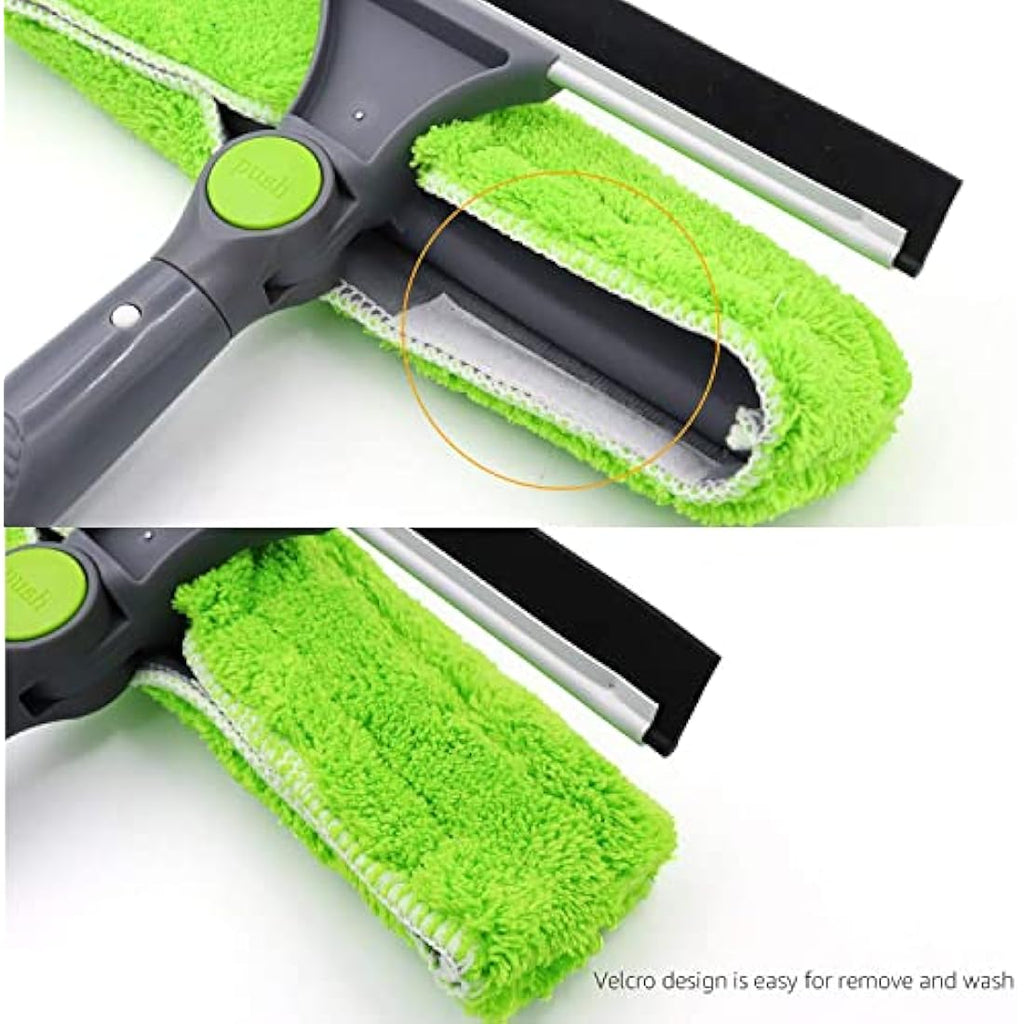 Window Squeegee – Extendable Pole & 180° Rotating Head