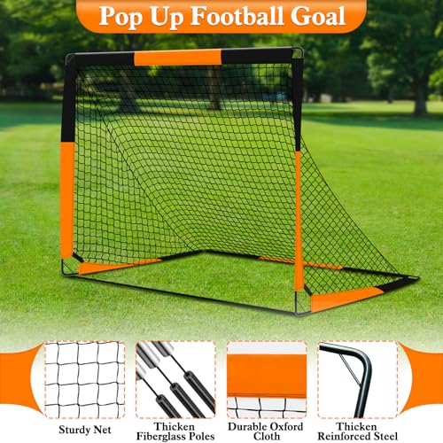 Gofady 2-in-1 Kids Football Goal – Portable Soccer Training Net with Targets