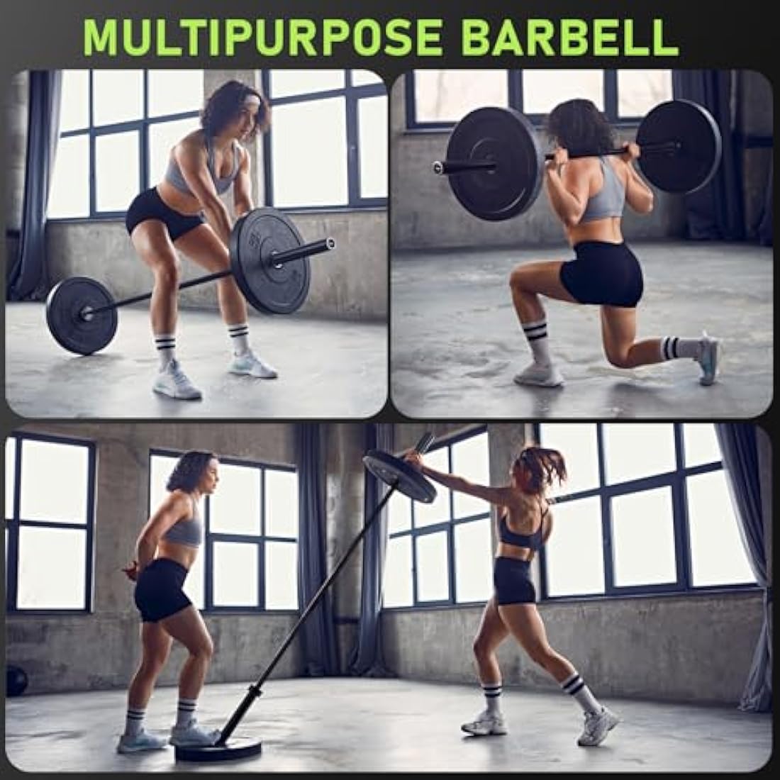 PhysKcal Olympic Barbell - 15kg/20kg Steel Bar for Weightlifting
