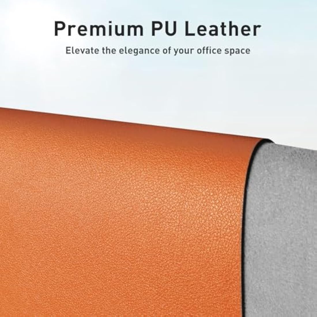 PU Leather Desk Pad - Waterproof Non-Slip Office Mat, 80x40cm